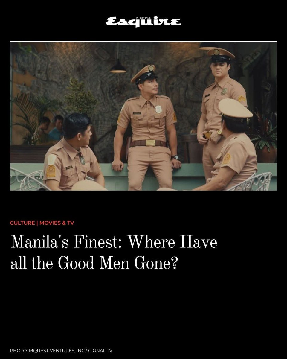 mzenodrofficial's tweet photo. check out my essay on the #MMFF entry, Manila’s Finest. Here, I reflect on imagining the possibility of good men even in corrupt institutions. @esquireph #ManilasFinestMmff  https://t.co/LgqgfNtnKw https://t.co/k9CWDjr7S6