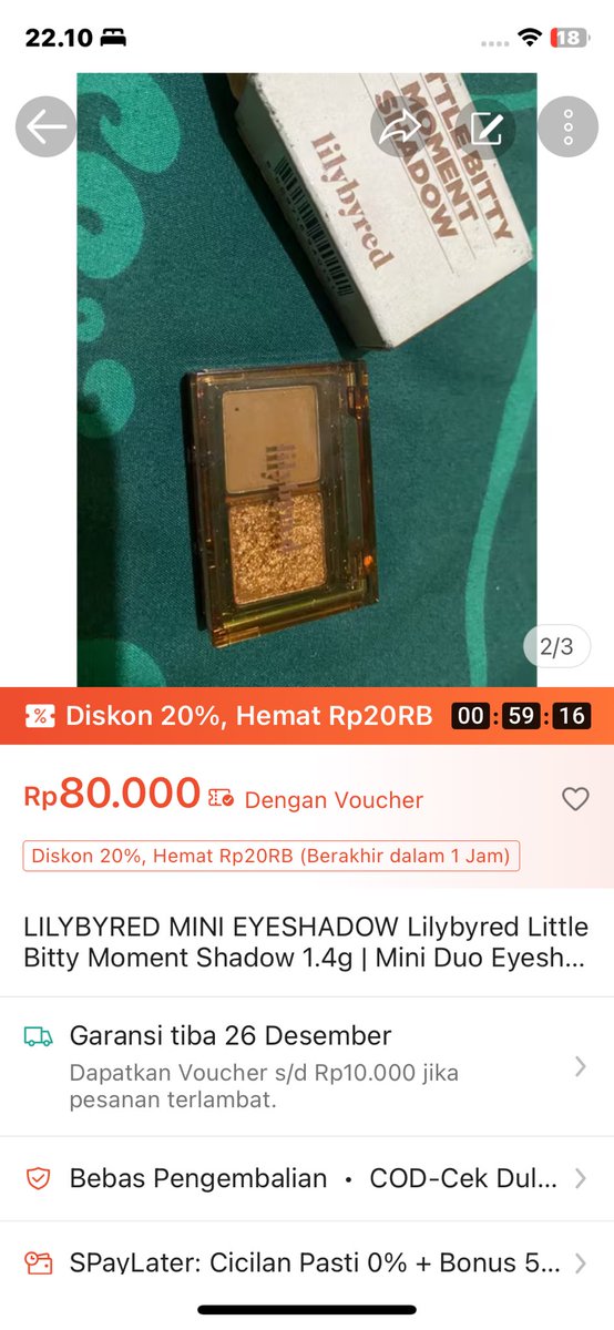 cheeseoyaa's tweet photo. new preloved lilybyred eyeshadow oyen https://t.co/02qFZVXYnN