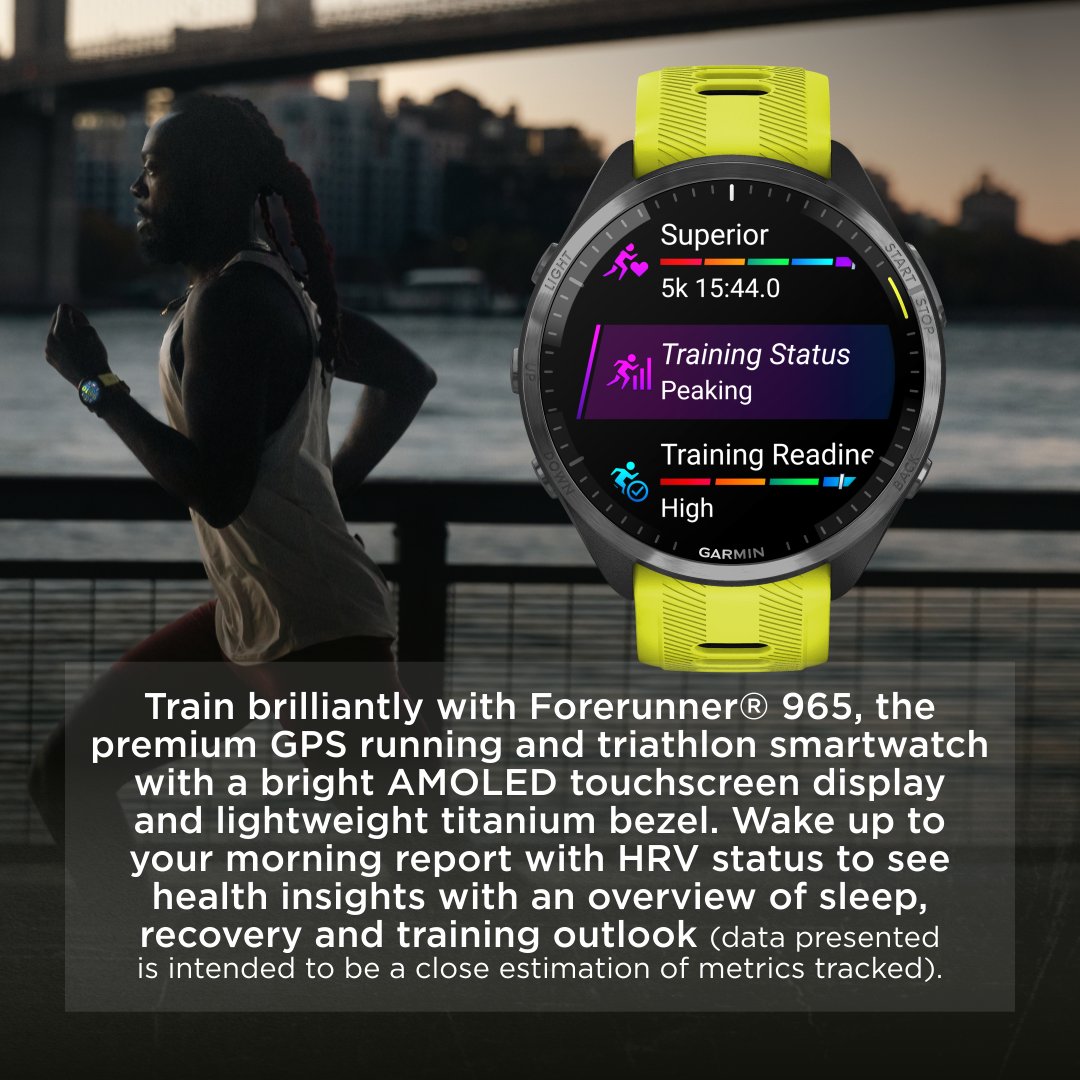 SportsandGadget's tweet image. Train smarter and race stronger 🏃‍♂️⌚

The Garmin Forerunner® 965 features an AMOLED display, multi-band GPS with maps, training readiness, and up to 23 days of battery life—built for runners and triathletes.

👉 sports-and-gadgets.com/collections/ne…

#Garmin #Forerunner965 #RunTraining