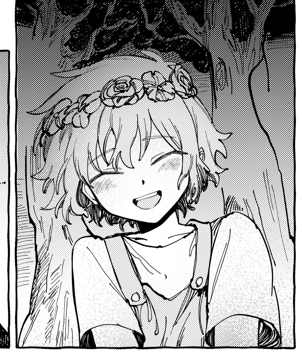 nui_purple's tweet image. 漫画『OMORI』15話が掲載されてます！
カラーページもあってどわーってかんじの回です。ずっと画面が暗いです。