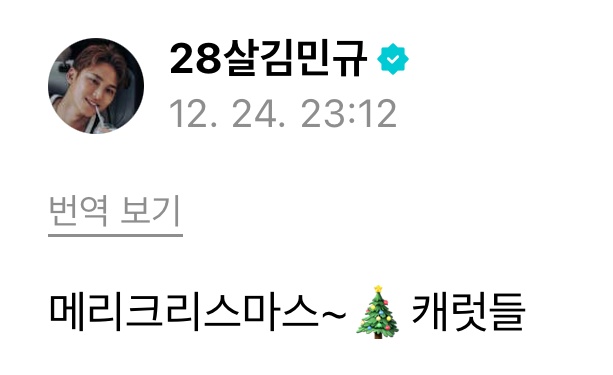 251225 mingyu weverse 🌟 #민규 #MINGYU 

🐶 merry christmas~ 🎄carats