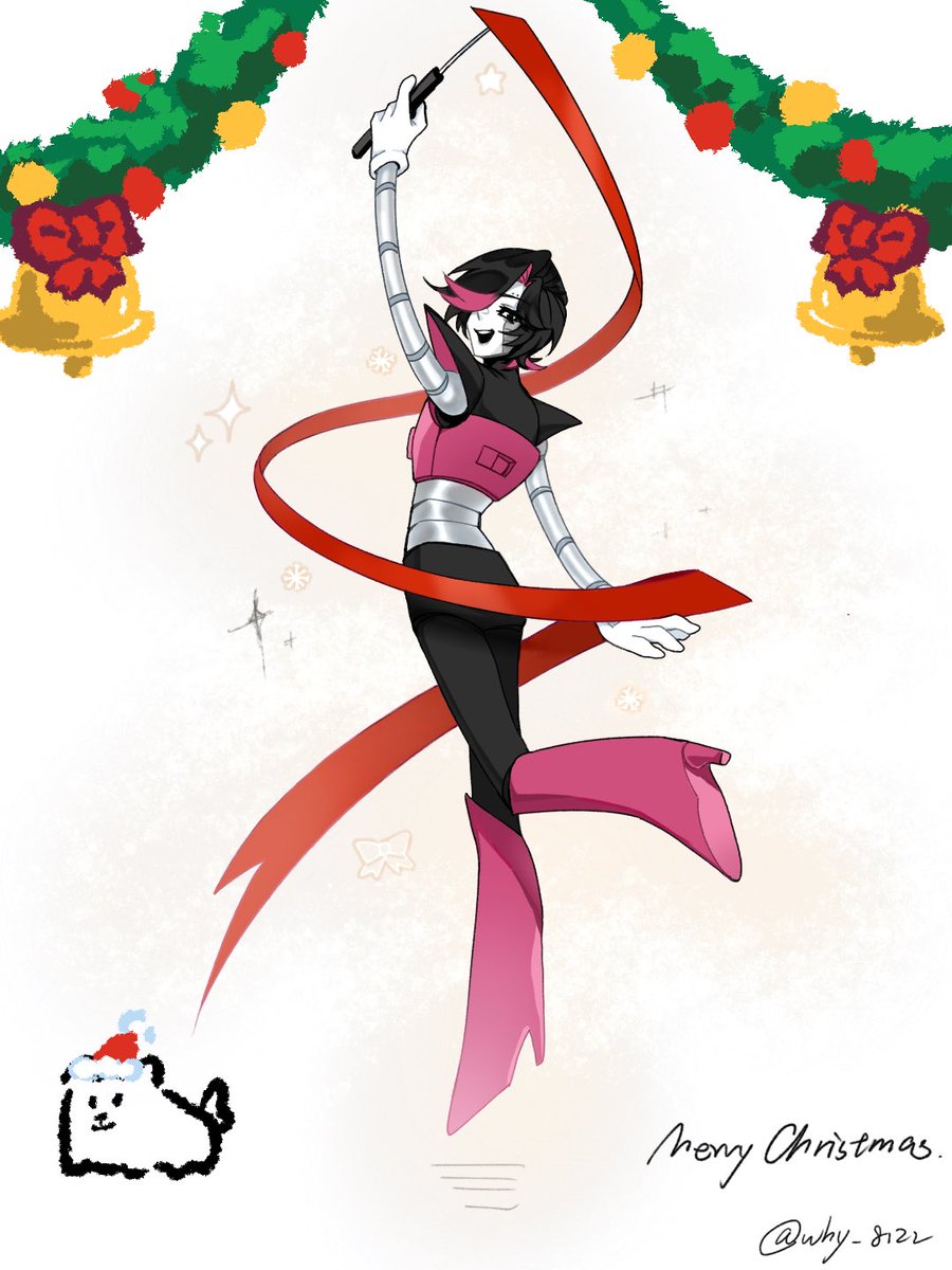 Christmas is here！
well i just want to draw a dancing mettaton at first but soon i find it looks like a Christmas tree. So i finally post it as a Christmas celebration.🤖❤️🎄
#undertaleFanart #mettaton #メタトン