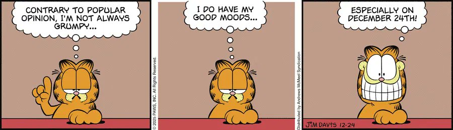 Garfield by Jim Davis for Wed, 24 Dec 2025