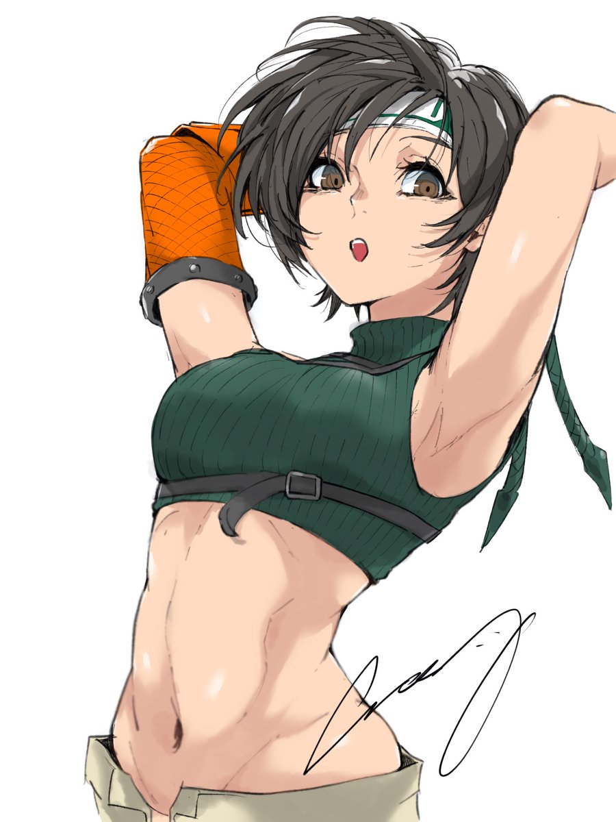 Crazy02oekaki's tweet image. 配信で描きました！
#FF7
#Yuffie