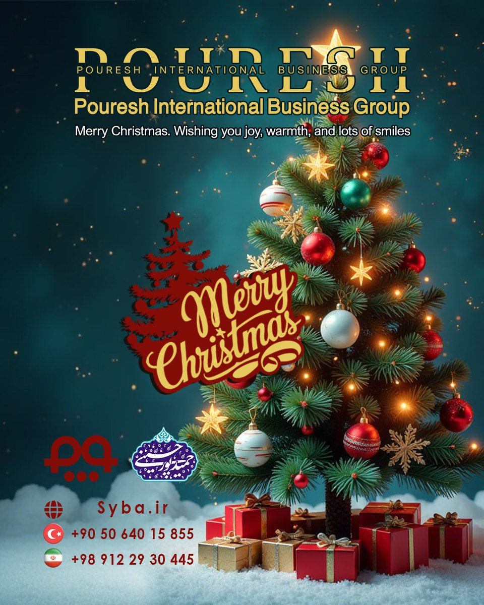 PoureshCo's tweet photo. Merry Christmas 🎄
Wishing you peace, warmth, and joyful moments this Christmas.
May the message of love and kindness of Jesus Christ fill your days and heart.
میلاد حضرت عیسی مسیح (ع) و کریسمس مبارک 🎄
آرزوی آرامش، حالِ خوب و لحظه‌های روشن برای شما. https://t.co/uZssBLxC71