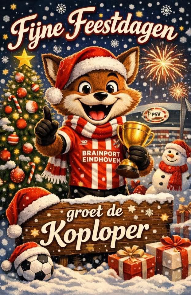 Alle PSV’ers en voetbalvrienden fijne kerstdagen gewenst. 🎄 ⚽️ 

Als winterkampioen vol trots aan het kerstdiner vanavond dus haal die PSV kersttrui maar weer uit de kast 💪🏼