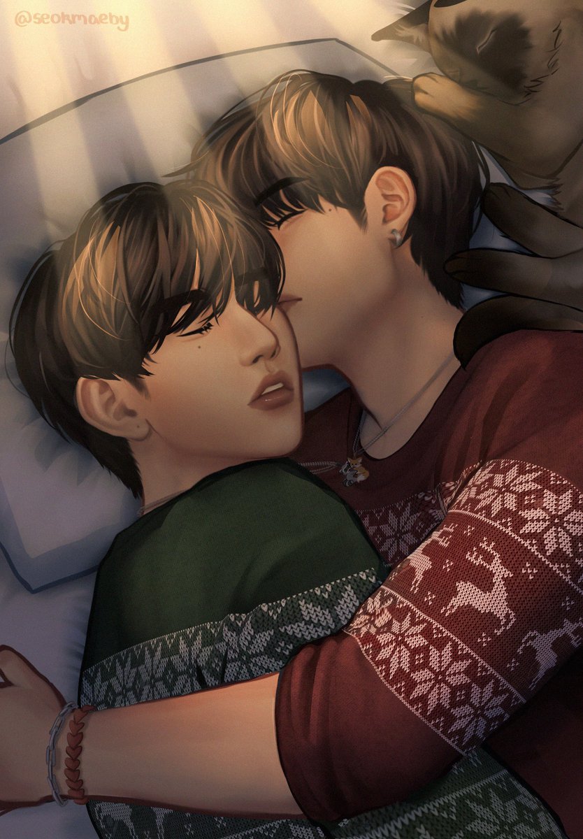 christmas morning cuddles 🎄 #짱석 #neulmaet #julietrosefest <a href="/julietrosafest/">Juliet Rose Fest</a>