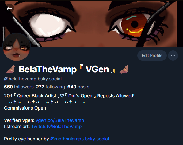 🦇 BelaTheVamp 『 15% Off Comms on VGEN 』🦇 tweet media