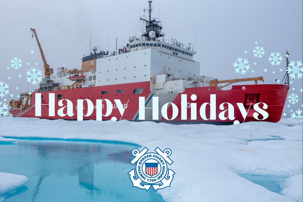 USCG's tweet image. @USCG wishes you a happy holiday! 

To our maritime fighting force – at home or on watch – we thank you for your service, sacrifice, and everything you do to make America safe. 🎄⚓

#USCG #HappyHolidays
