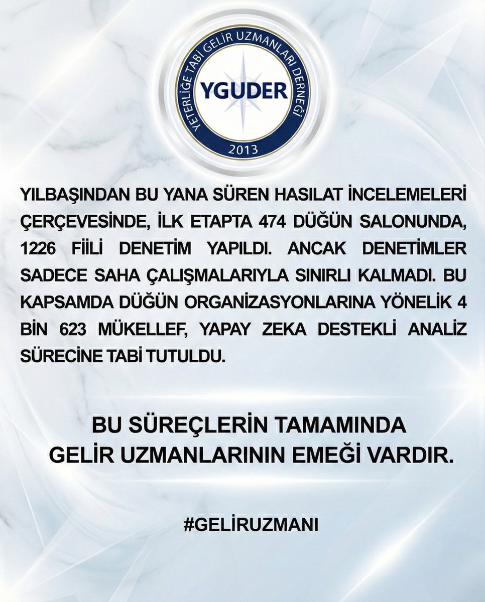 Artan iş yükü ve genişleyen sorumluluklar, mesleki statü ile uyumlu bir özlük yapısını zorunlu kılmaktadır. Yetki, sorumluluk ve haklar arasındaki denge, kurumsal başarının anahtarıdır. 
#GELİRUZMANI
<a href="/gibsosyalmedya/">Gelir İdaresi Başkanlığı</a> 
<a href="/HMBakanligi/">T.C. Hazine ve Maliye Bakanlığı</a> 
<a href="/memetsimsek/">Mehmet Simsek</a>