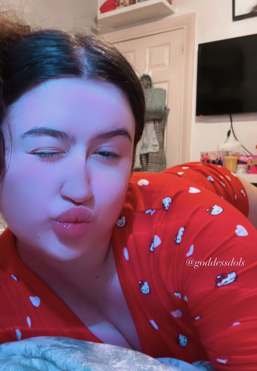 Woman in red pajamas