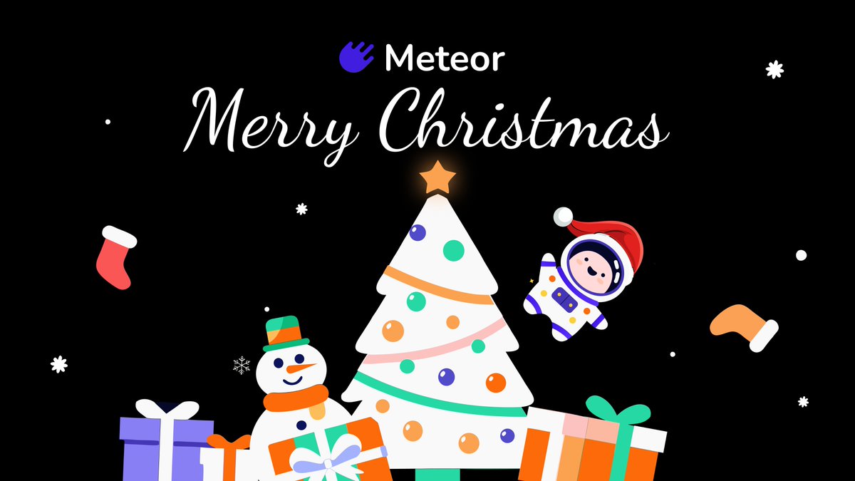 MeteorWallet's tweet image. Merry Christmas, dearest 🌓 Community, NEAR Degens, NEAR Community, and broader ecosystem friends and partners.

In this festive season of 2025, with just five days left until 2026,

We thank everyone for your contributions and support toward Meteor's growth. ☄️

To the $MOON in…