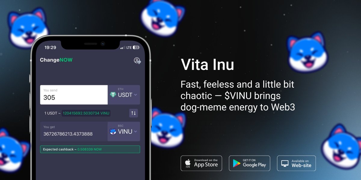 ChangeNOW_io's tweet image. $VINU — the doge you didn’t see coming 🐶

@VitaInuCoin is a dog‑themed memecoin built on the Vite DAG chain, pushing high‑TPS, feeless transactions and a whole “Vinuverse” of dApps, NFTs and games.​

A meme that actually wants utility, not just bark.

→ changenow.io/ecurrencies/vi…