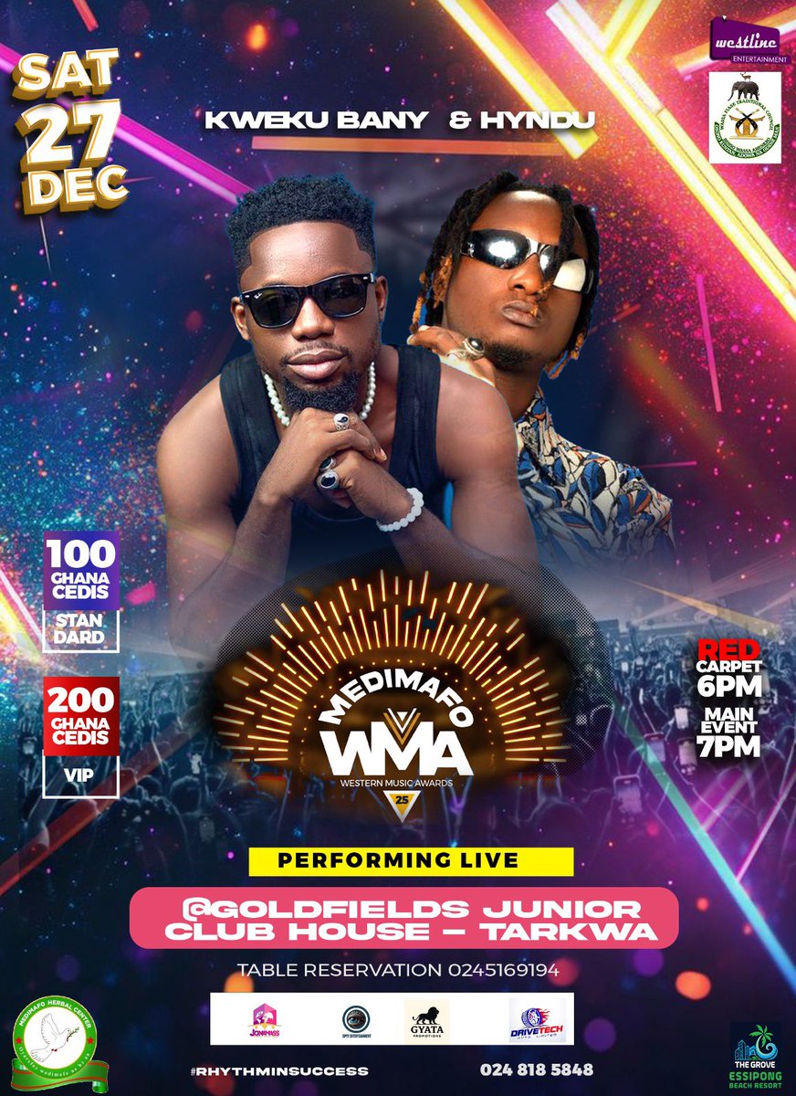 When passion meets the stage, magic happens 
Expect nothing but powerful performances at WMA25 at the Goldfields Junior Clubhouse - Tarkwa.
#RhythmInSuccess