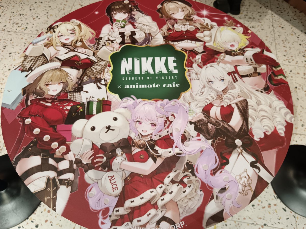 yapcal98's tweet photo. Malaysia Animate Cafe × Goddess of Victory: NIKKE Christmas event at Lalaport Bukit Bintang Mall. 

#NIKKE #Animate #Chirstmas2025 https://t.co/GtegvCbUwb