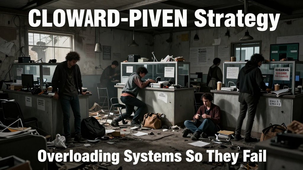 hallmark65409's tweet photo. Ever wonder why some policies seem designed to overwhelm systems until they collapse? That’s the Cloward-Piven Strategy—intentionally flooding welfare rolls, courts, hospitals, etc. to justify radical change under the guise of 'solving' crises they create. #EngineeredCollapse https://t.co/nt3Djqr337