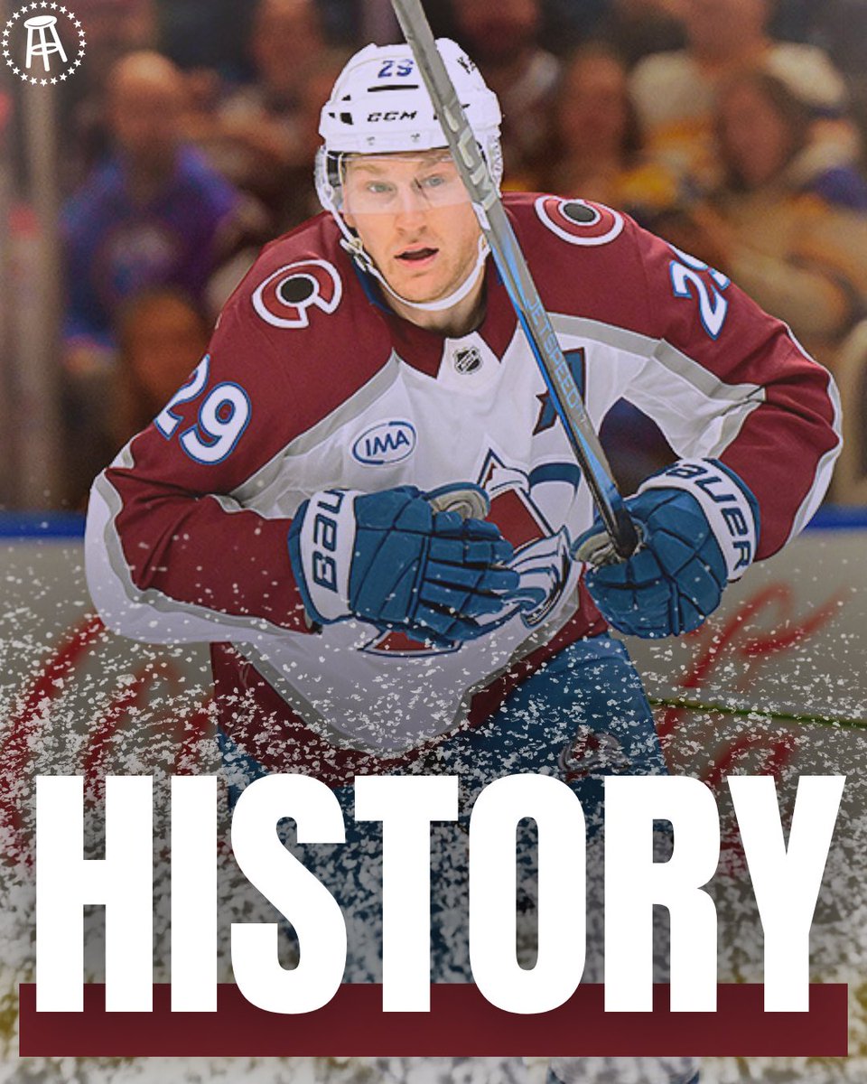 BarstoolDenver's tweet image. The Avs are 27-2-7 heading into the Christmas Break with 61 points which breaks the NHL record for most points by the break