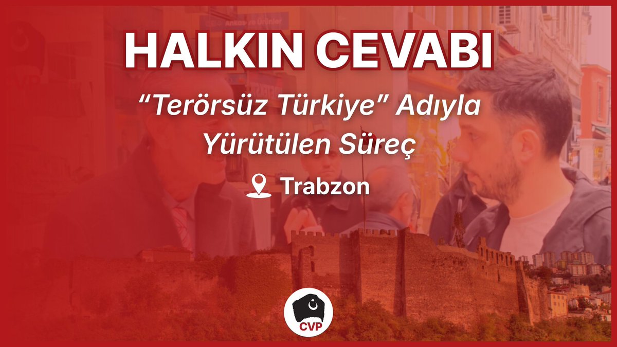 "Halkın Cevabı - “Terörsüz Türkiye” Adıyla Yürütülen Süreç | Trabzon"

Cumhuriyetçi Vatanseverler Partisi YouTube kanalında.

İzlemek için;
youtu.be/JdEUZoADmAY?si…

HalktanGelecekBirCeVaPVar
HainsizTürkiye