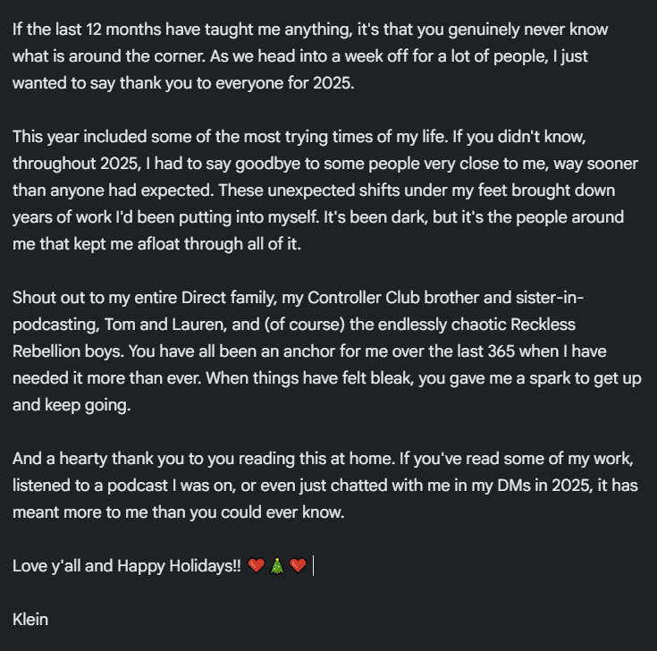 Some words on this Christmas Eve...