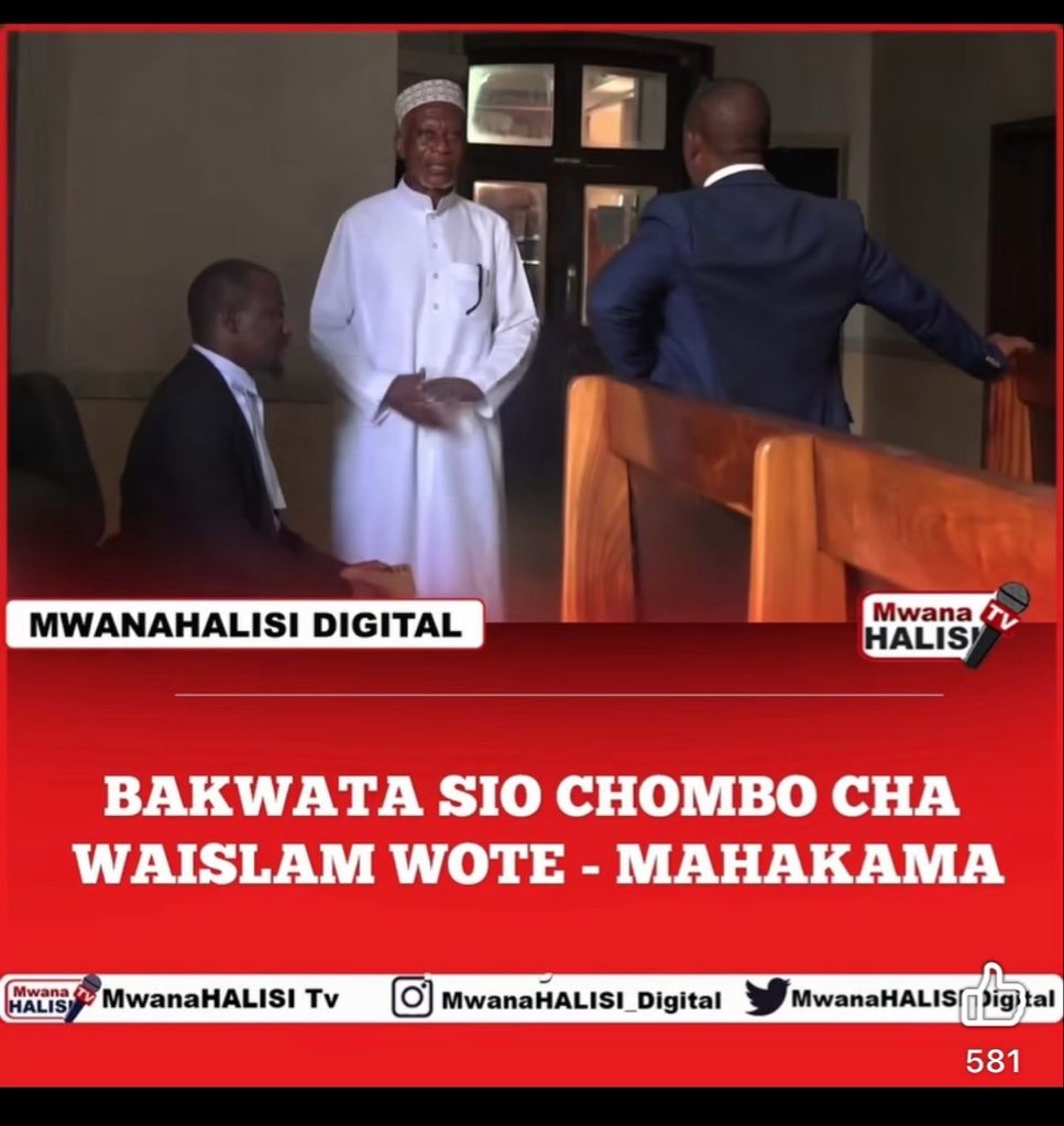 BAKWATA imekua mzigo na chanzo kikuu cha waislam wa TAIFA hili kushindwa kufikia malengo yao.
TOKA KUUNDWA KWAKE HAIJAWAHI  KUWA NA UHALALI WAKUTUONGOZA WAISLAM WA TAIFA HILI.