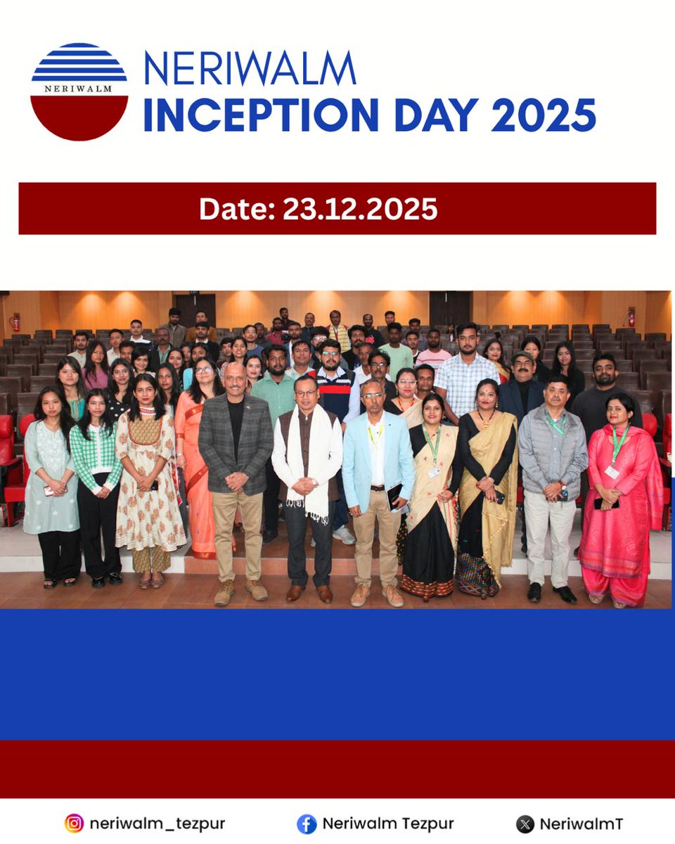 NeriwalmT's tweet photo. As part of the Inception Day celebration of NERIWALM, a special plenary talk on “INDIAN RESEARCH ECOSYSTEM; Mission Innovation: From Lab to Leadership” was organised.
#NERIWALM #InceptionDay #PlenaryTalk #MissionInnovation #Leadership https://t.co/7kTbSinwTH