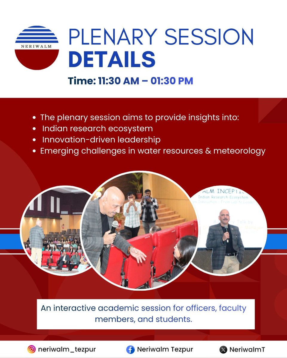 NeriwalmT's tweet photo. As part of the Inception Day celebration of NERIWALM, a special plenary talk on “INDIAN RESEARCH ECOSYSTEM; Mission Innovation: From Lab to Leadership” was organised.
#NERIWALM #InceptionDay #PlenaryTalk #MissionInnovation #Leadership https://t.co/7kTbSinwTH