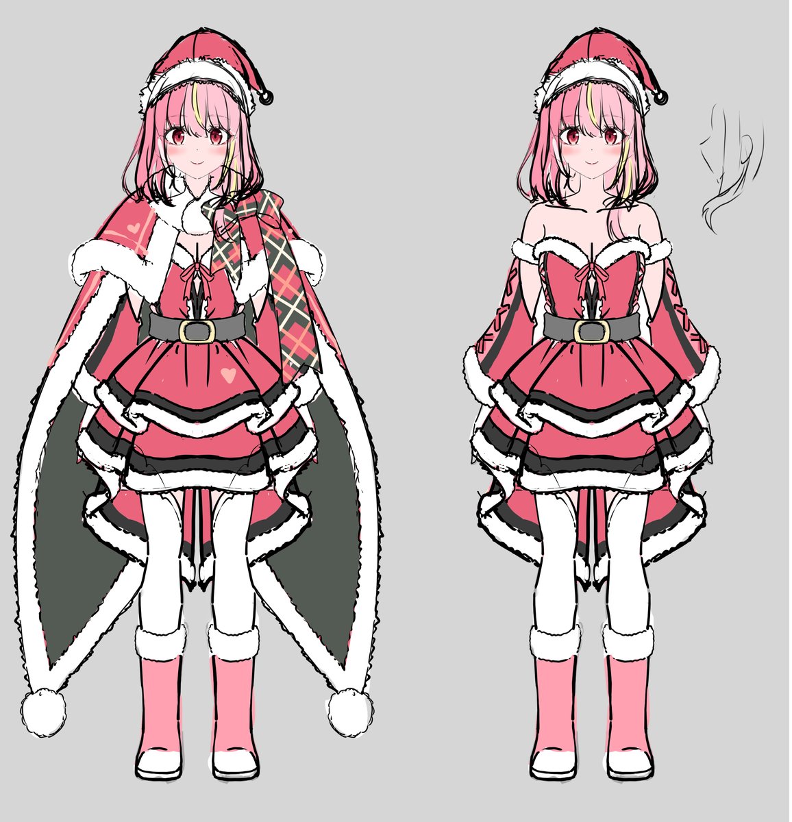 クレハちゃんのサンタコスお写真撮りました!
正面から見るとこんな感じです!
じつはちょいセクシーな感じです 