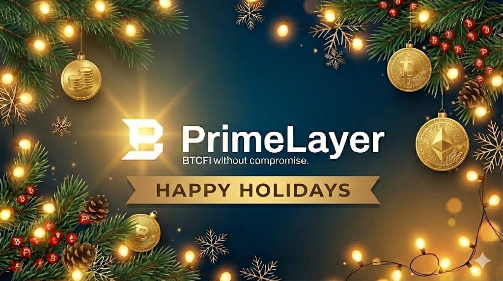 primelayerhq's tweet photo. Merry Christmas & Happy Holidays PrimeLayer community! 🎄🎅🏻
Thank you for making us part of your journey to financial sovereignty. Rest up, recharge, and be ready. 2026 is going to be massive for BTCFi!
#PrimeLayer #BitcoinL2 #BTCFi #HappyHolidays #Crypto https://t.co/vSaoIoolEr