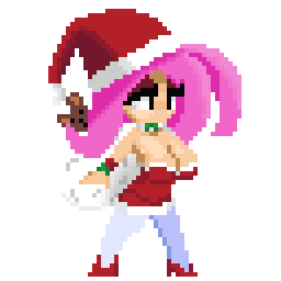 Prinroze's tweet image. Happy Christmas Eve everyone and Happy Holidays too! Hope you're all having fantastic time!

One more art drop for the year and decided to practice my first 64x model. I felt inspired to put the #flipwitch in a Santa outfit after a recent replay. Hope you all enjoy! @MomoEroge