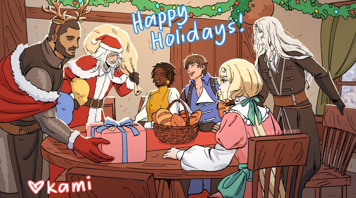 alucarddaily's tweet image. Happy Holidays from Daily Alucard! Stay safe, eat well, and be good to each other ❤️ Art by storyboard artist &amp;amp; animator @karekareo