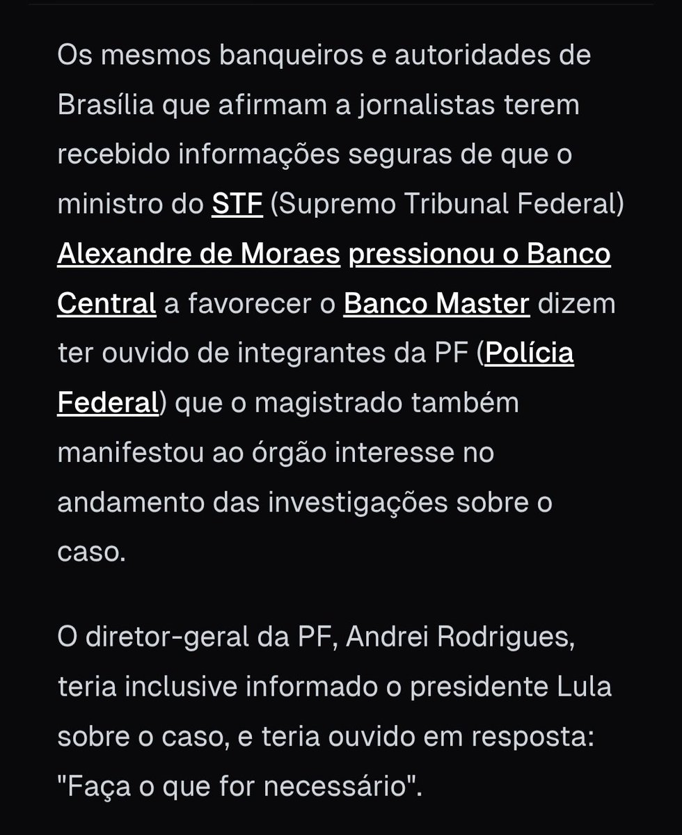 Como que a PF sofre pressao de um ministro da suprema corte? 
Gente, isso e muito sério!!!!