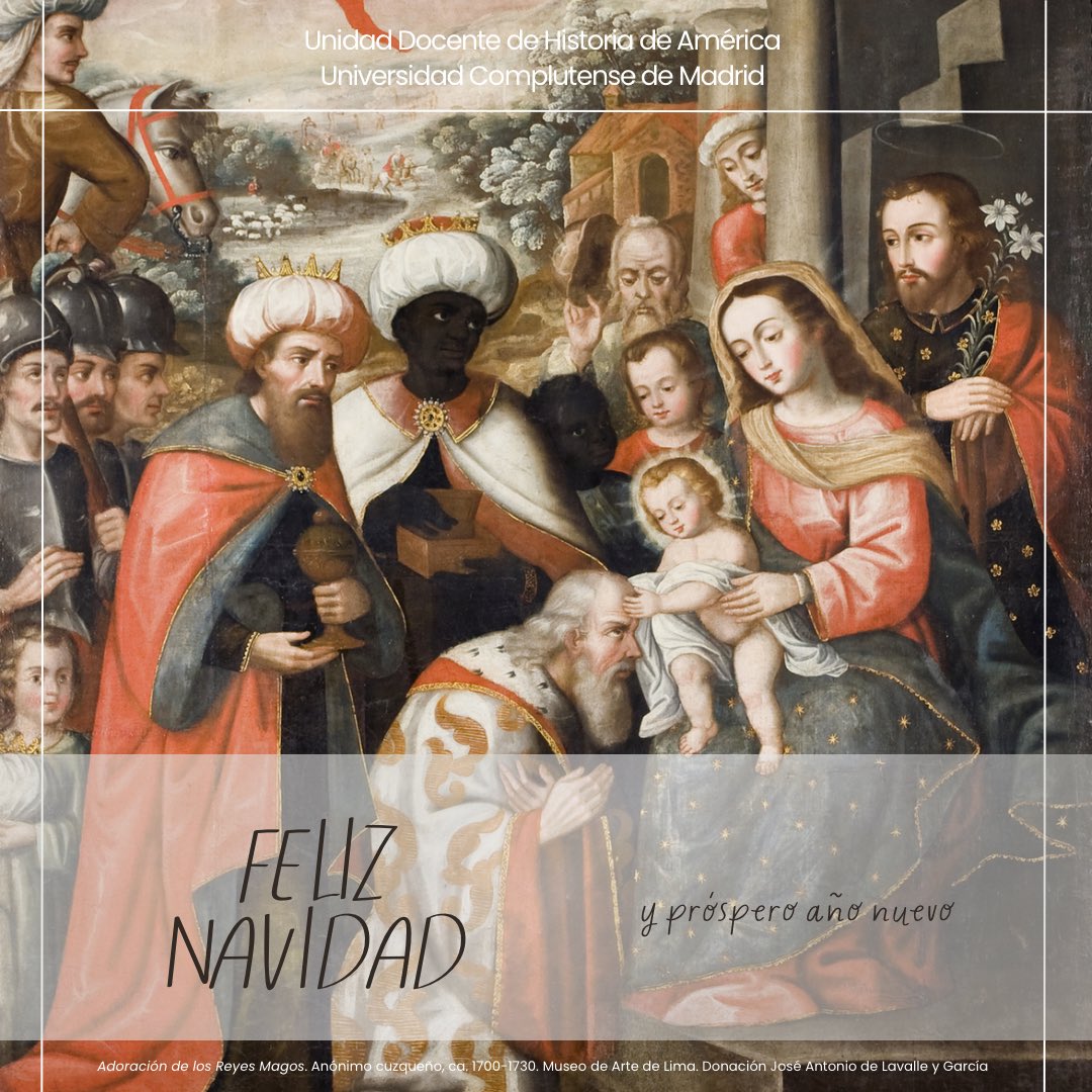 Entre seminarios, aulas e historias compartidas, celebramos un año más de aprendizaje. Gracias por formar parte de nuestra comunidad académica ✨

Desde la Unidad Docente de Historia de América (<a href="/geohisucm/">Geografía e Historia UCM</a>) os deseamos una feliz Navidad y un próspero año 2026🎄