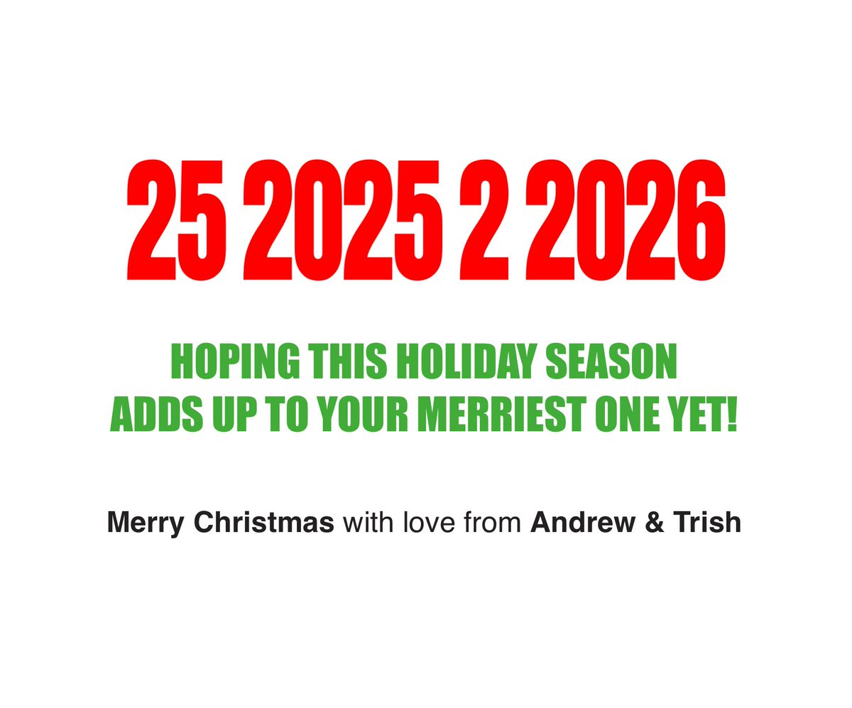 MorganCreativeT's tweet image. Thank you to everyone for their support over the last year. 

Wishing you all a Happy and Peaceful Christmas and Health and Happiness for 2026. 
Trish and Andrew 🥰