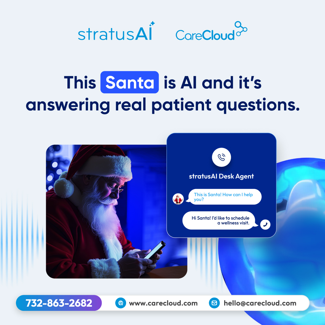 CareCloud's tweet image. This isn’t a demo. It’s real AI at a real doctor’s office 🎅

Our AI receptionist is live answering patient questions and booking care.

Try it 👉 hubs.li/Q03Y_N8F0

@mandythewriter joy meets innovation.

#HealthcareMarketing #VoiceTech #CareCloudSanta #HealthTech