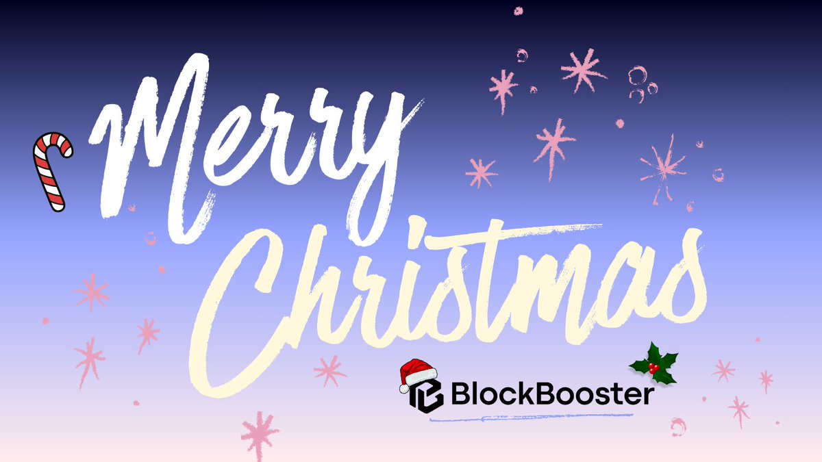 🎄Merry Christmas from the BlockBooster family!

Thank you to our partners and community for an amazing year of building and growth.

Wishing everyone a joyful holiday season, here’s to even bigger things in 2026 🎁