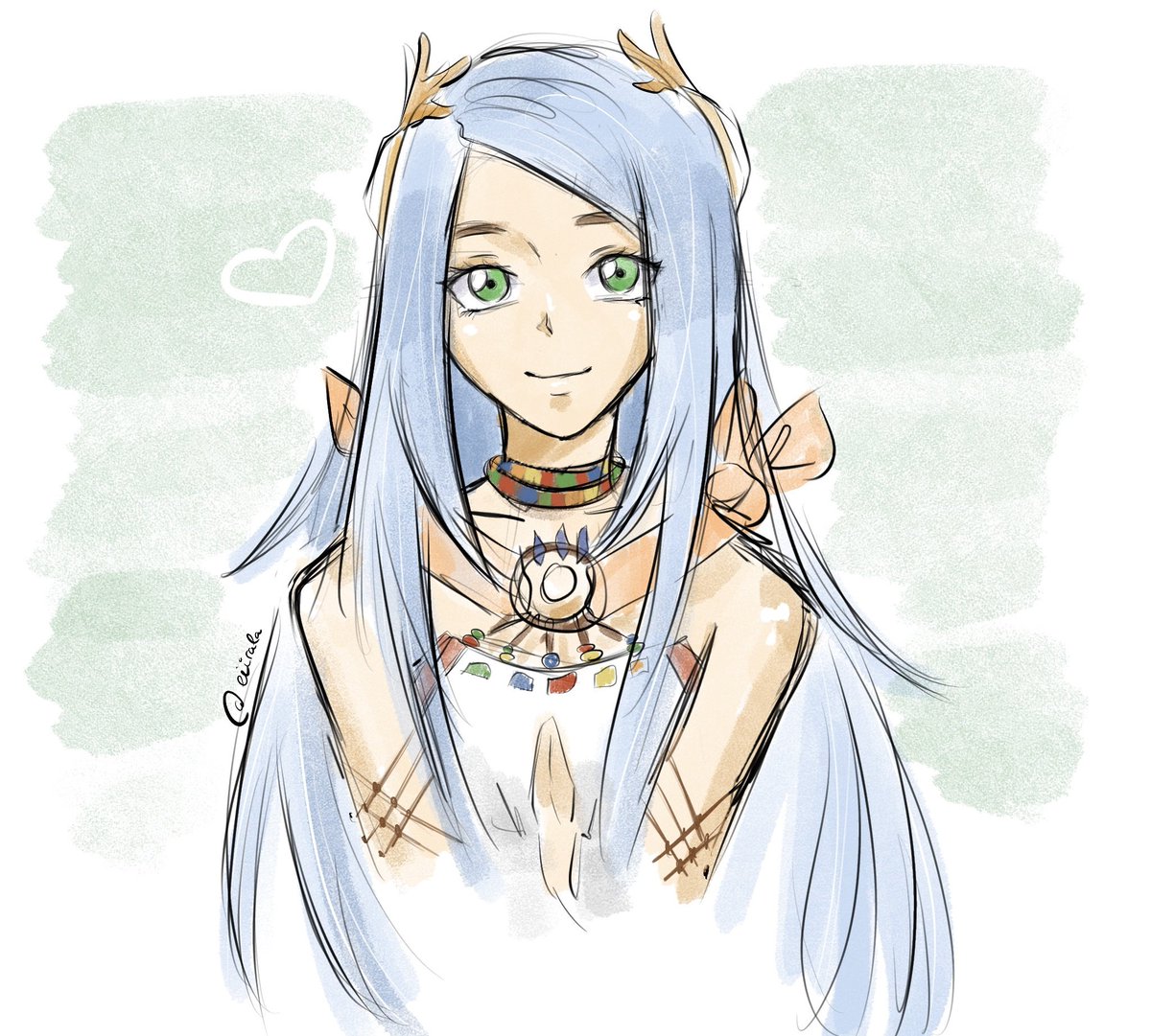 eiirala's tweet photo. Doodle 🩵 merry christmas everyone 🤗#ff13 #yeul #コール https://t.co/BoSbxYeaIA