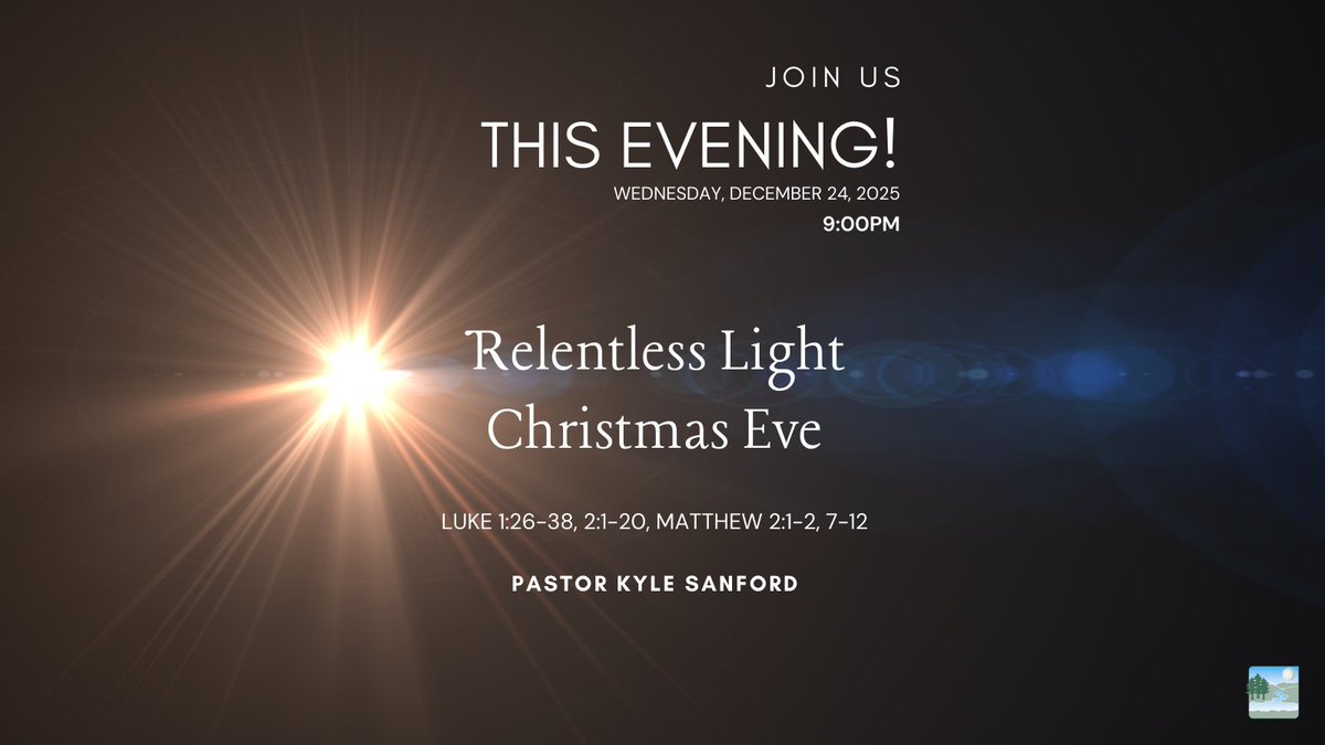 RockfordSprings's tweet photo. Join us Christmas Eve at 9 PM for a candlelight service celebrating the birth of Christ. Scripture, carols, and the hope of the gospel. All are welcome. 🕯️ #ChristmasEve #CandlelightService https://t.co/8rxEW7uicZ