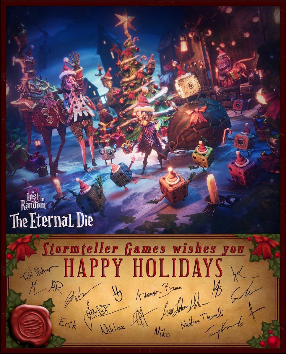 _LostInRandom_'s tweet image. A little chaos, a little magic, a lot of heart 🎄🎲
Happy Holidays from Random &amp;amp; the team at Stormteller Games. #LostinRandom #TheEternalDie #indiegamedev #indiegame