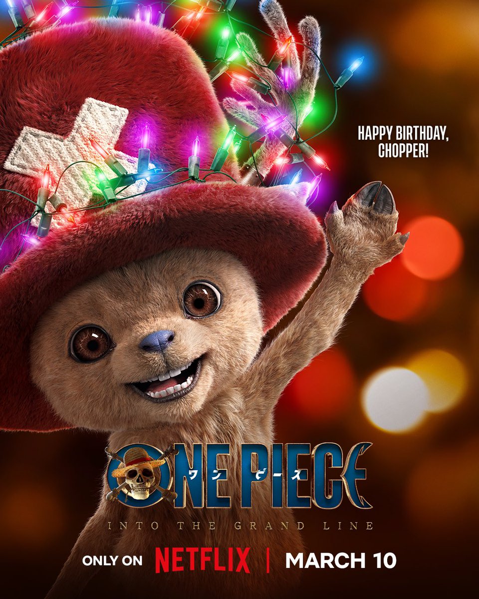 DiscussingFilm's tweet image. First poster for Tony Tony Chopper in ‘ONE PIECE’ Season 2

Releasing March 10 on Netflix