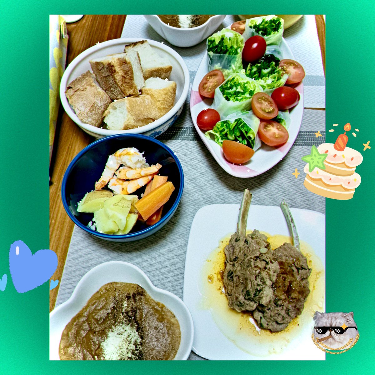 GurPVOz8's tweet photo. マトンの骨付き肉ハンバーグ風と副産物の白菜カレーが思ってたより美味しくできた❣
パン屋さんにも滑り込みセーフ。

今年はラクしよと思ってたけど習慣ってコワい。

#カレー 
#マトン
#クリスマス
#フランスパン https://t.co/BQkp9UueFv