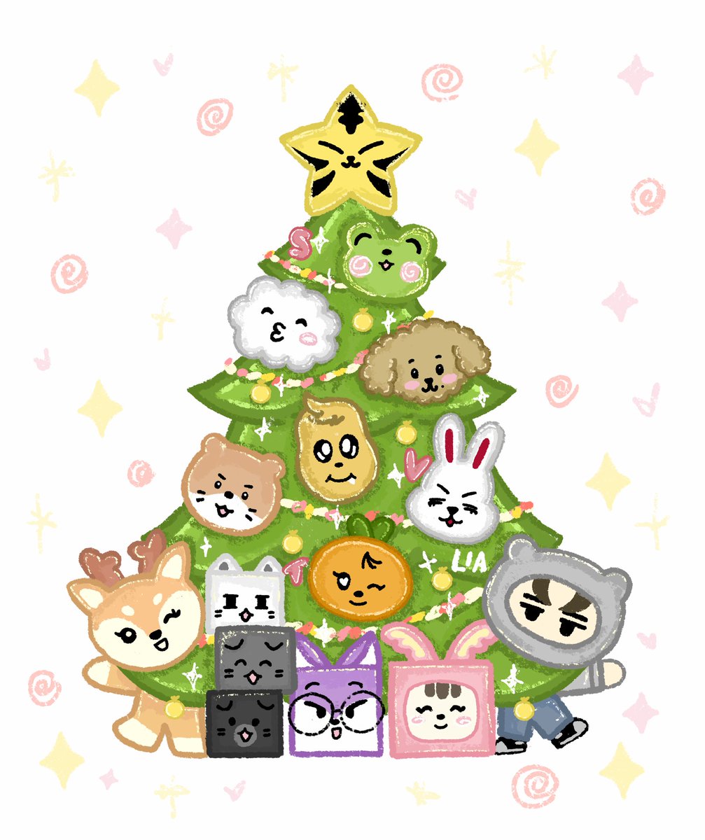 lialetters's tweet image. merry christmas ! 🎄 #seventeenfanart