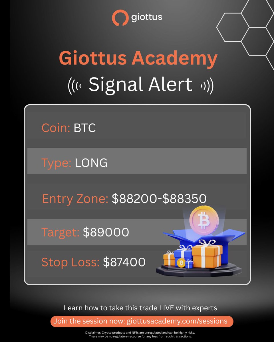 ETH & $BTC long setups are in play 📈 Structured entries. Clear targets.  Defined risk. Learn how we plan and manage these trades LIVE at Giottus  Academy. #bitcoin #cryptomarket #crypto #giottusacademy