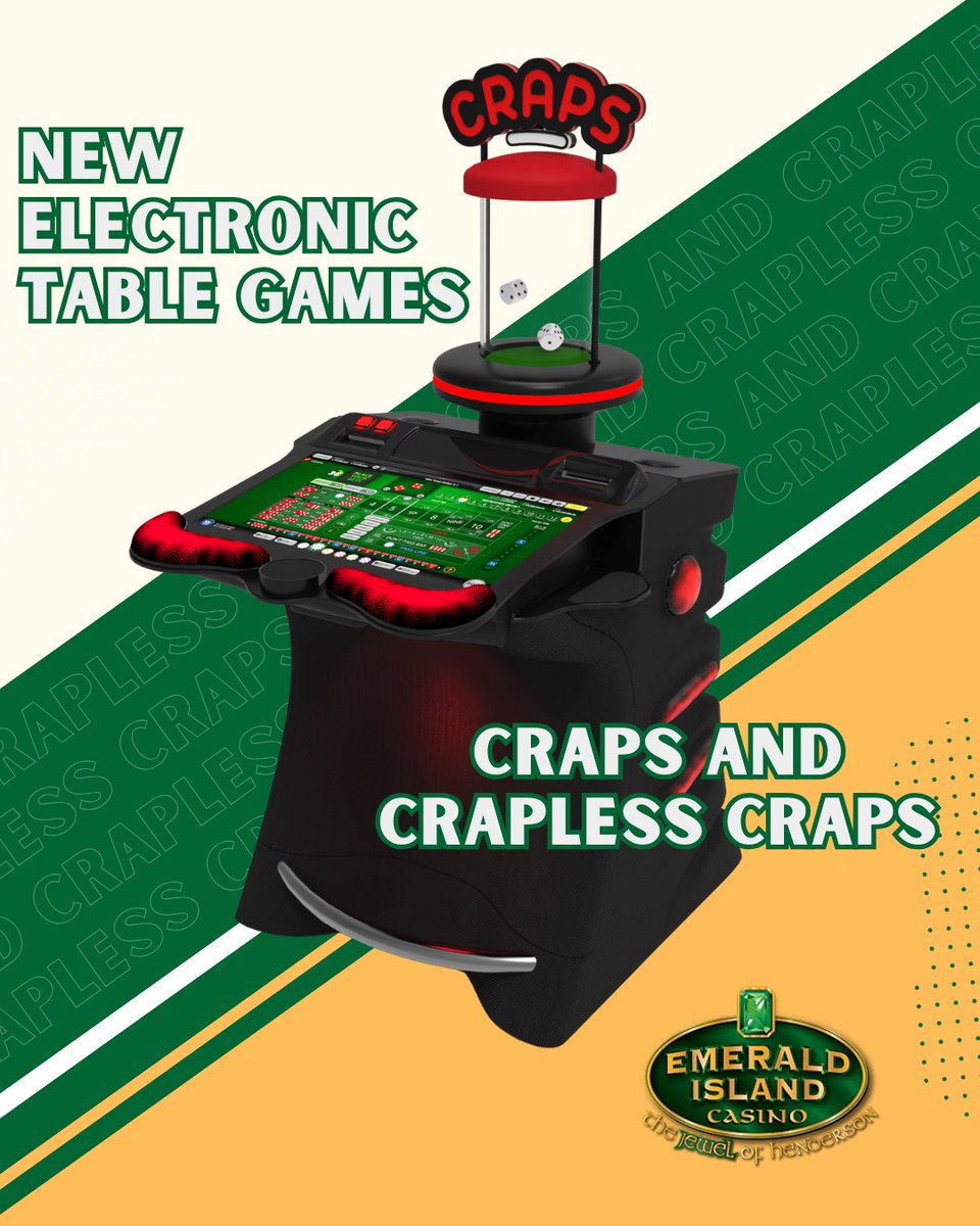 The dice are in, and Electronic Table Games are here. 🎲

Experience Craps and Crapless Craps with fast-paced play and all the excitement you love, now in an electronic format!