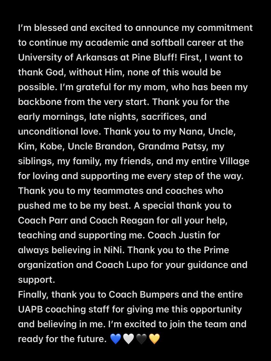 NiaHerd's tweet photo. LADY LIONS 🖤💛
#COMMITTED 

@UAPBLionsSB @coachbumpersapb @ar_prime_sb https://t.co/9OxwmZ5AtY