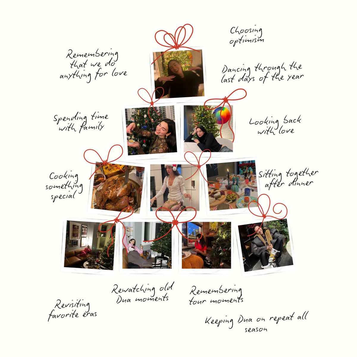 TeamDuaHQ's tweet image. It’s a Dua Christmas!🎄How we’re spending the holidays…

Thank you for all the love this year! Wishing you a warm, joyful, and optimistic holiday season ❤️