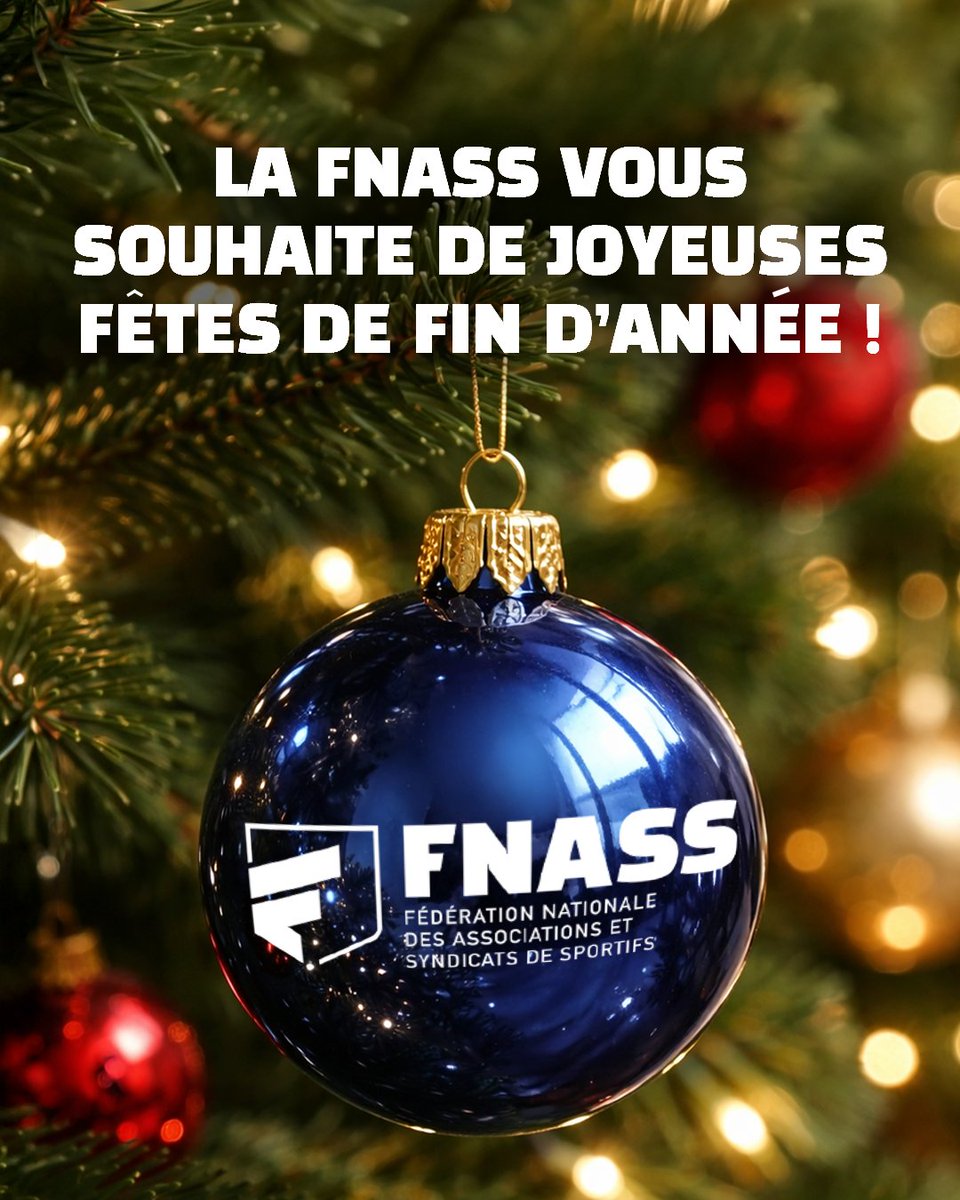 FNASS_'s tweet image. La FNASS vous souhaite de très belles fêtes de fin d’année entourées de vos proches où la joie, le partage et les souvenirs gravés rythment ces quelques jours 🎅🎄🌟

➡️ Nous avons une pensée pour celles et ceux qui travaillent en cette période dont nos sportifs et sportives.