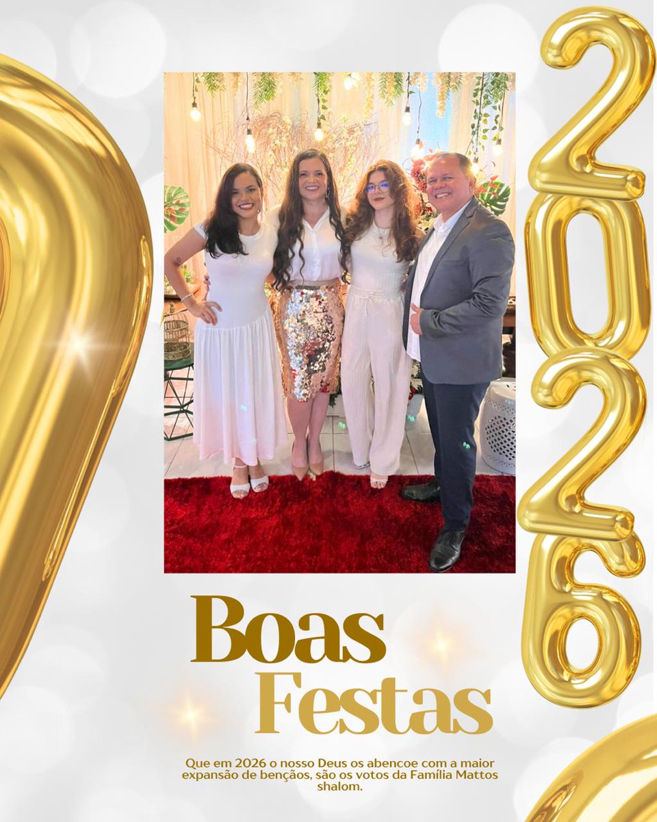 Graça e paz meu amigos e irmãos, que as promessas do Eterno, se cumpram em suas vidas abençoando suas famílias com saúde alegrias e prosperidade em 2026 shalom.