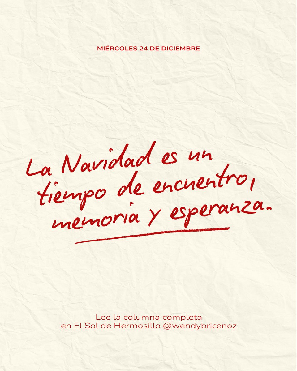 wzuloag's tweet photo. La Navidad también se puede leer con otros ojos.
En esta columna reflexiono sobre dignidad, cuidado y justicia social.
👉 Les dejo el texto completo:
https://t.co/03pvzxw5ZX https://t.co/jiK8fvL59b