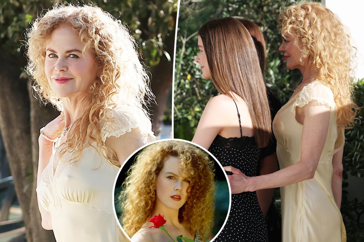 PageSix's tweet image. Nicole Kidman returns to her roots with curly hair during visit home to Australia trib.al/uPwTfKH