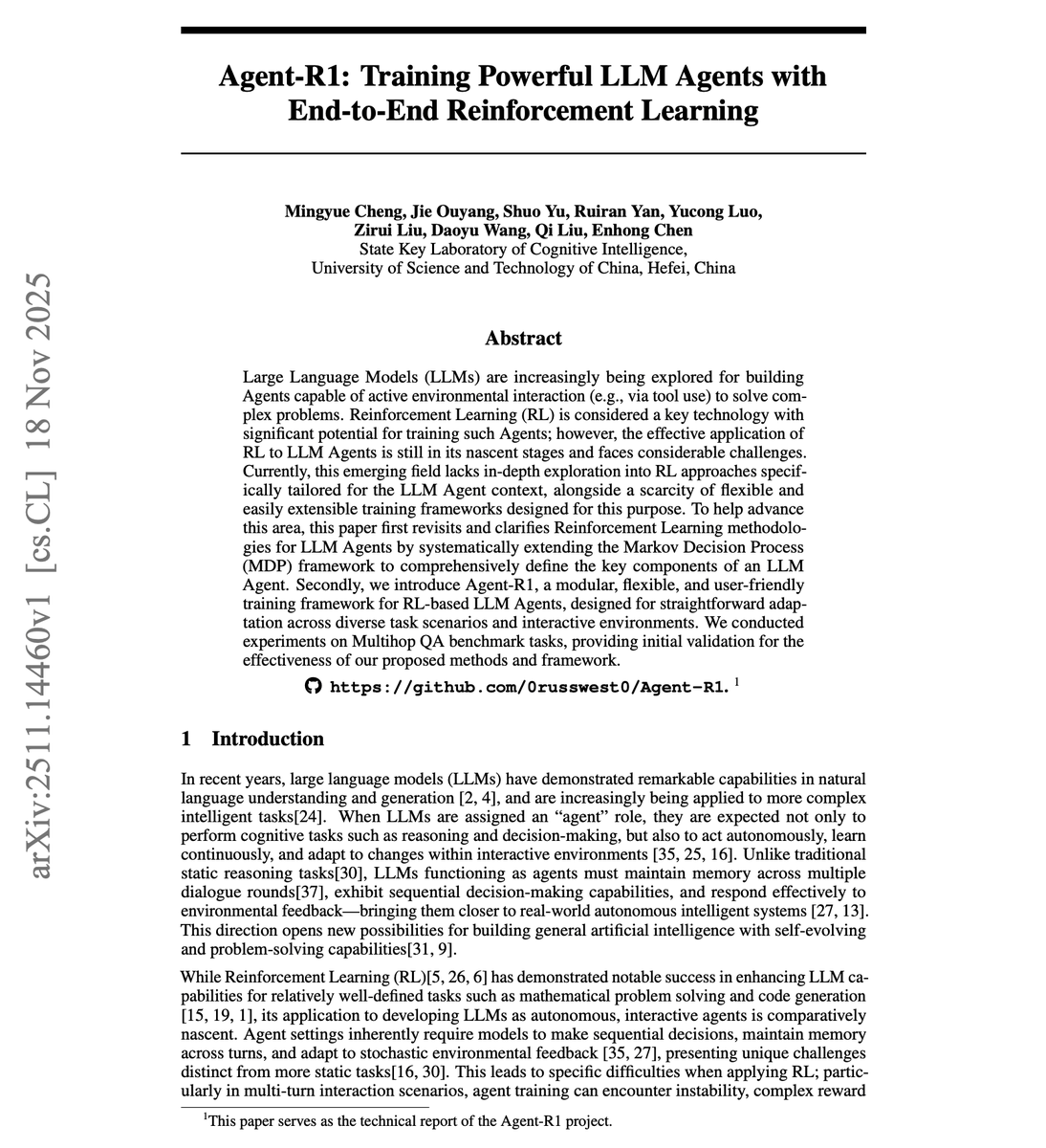 Agent-R1 paper front